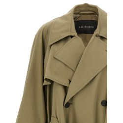 'Draped Neck' trench coat