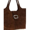 Medium 'Viv' Choc' shopping bag