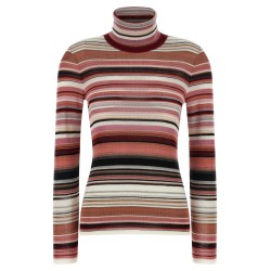 Striped turtleneck sweater