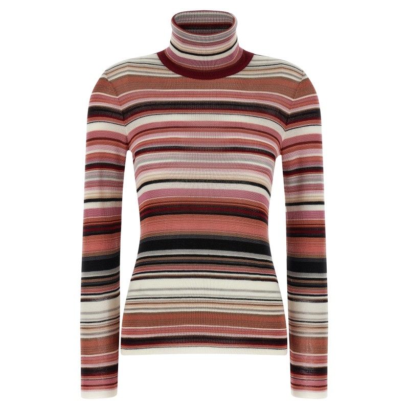 Striped turtleneck sweater