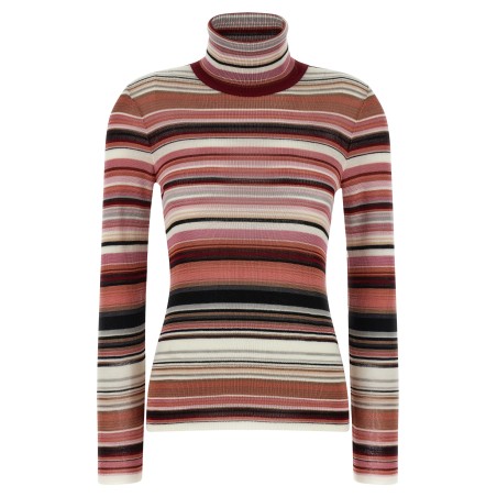 Striped turtleneck sweater