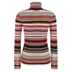 Striped turtleneck sweater