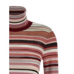 Striped turtleneck sweater