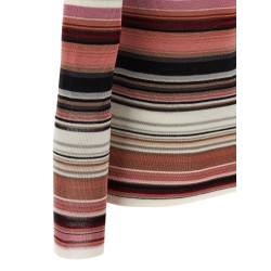 Striped turtleneck sweater
