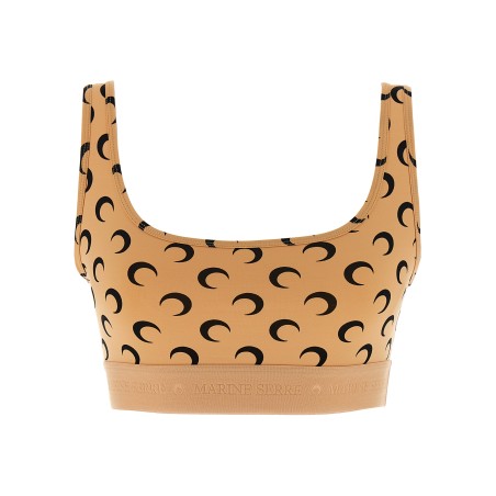 'Moon Printed Jersey' cropped top