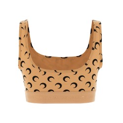 'Moon Printed Jersey' cropped top