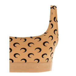 'Moon Printed Jersey' cropped top
