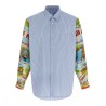 Patterned sleeve shirt