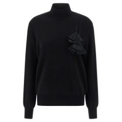Floral insert sweater