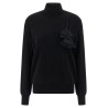 Floral insert sweater