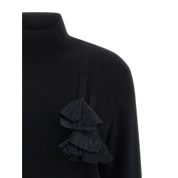 Floral insert sweater