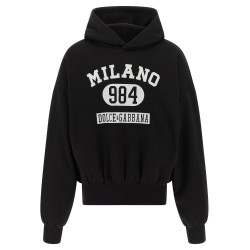 Flocked print hoodie
