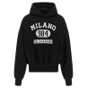 Flocked print hoodie