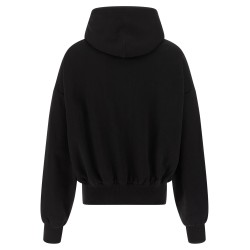 Flocked print hoodie