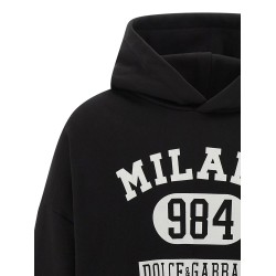 Flocked print hoodie