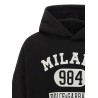 Flocked print hoodie