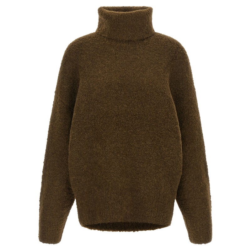 Bouclé turtleneck sweater