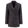 Sequin tartan blazer