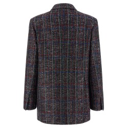 Sequin tartan blazer
