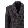 Sequin tartan blazer