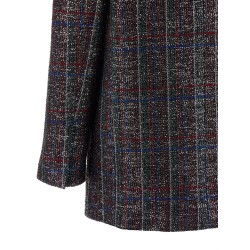 Sequin tartan blazer