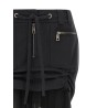 Twill and chiffon skirt