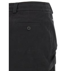 Twill and chiffon skirt