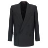 Double-breasted technical Panama blazer