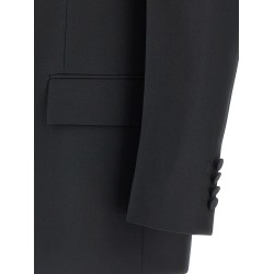 Double-breasted technical Panama blazer