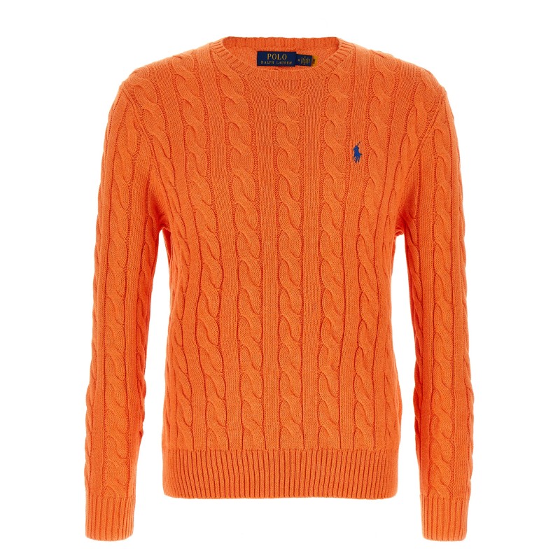 Cotton braided sweater