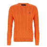 Cotton braided sweater