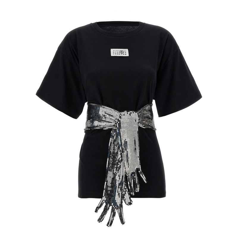 Sequin gloves T-shirt