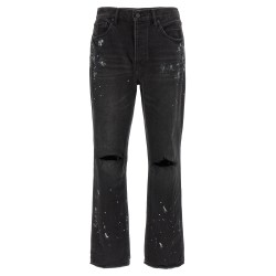 'P011 Knee Slit Paint' jeans