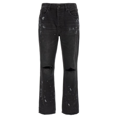 'P011 Knee Slit Paint' jeans