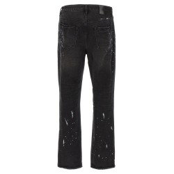 'P011 Knee Slit Paint' jeans