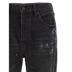 'P011 Knee Slit Paint' jeans