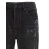 'P011 Knee Slit Paint' jeans