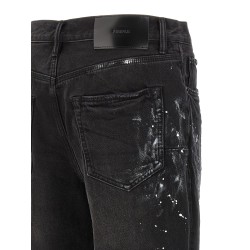 'P011 Knee Slit Paint' jeans