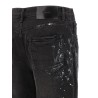 'P011 Knee Slit Paint' jeans