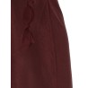 'Burgundy Satin Flower Midi' dress