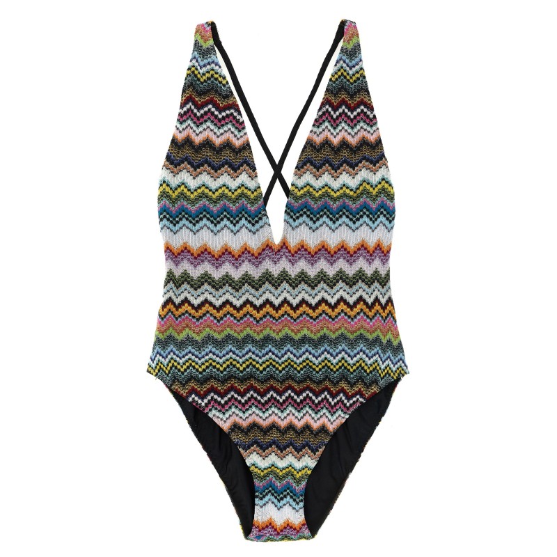 Zigzag one-piece swimsuit