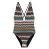 Zigzag one-piece swimsuit