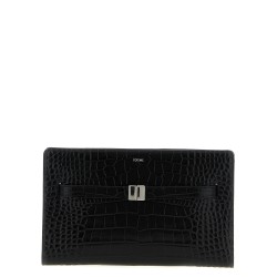 Crocodile-print leather Crossbody bag