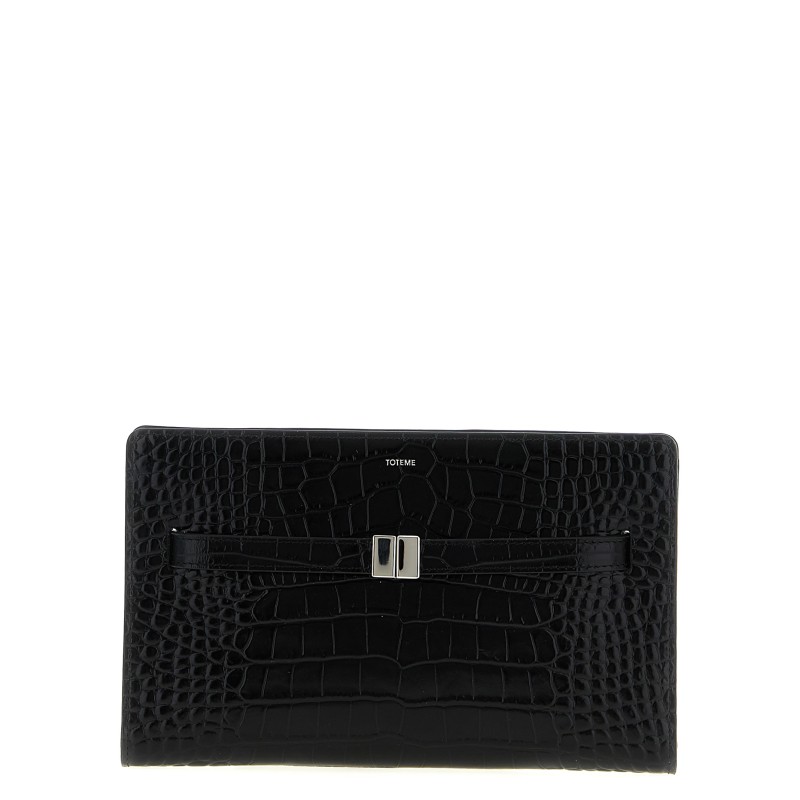 Crocodile-print leather Crossbody bag