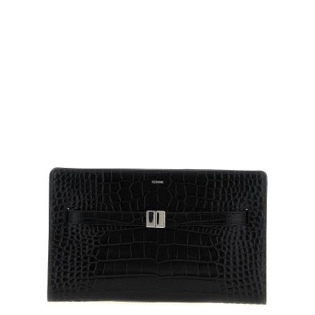 Crocodile-print leather Crossbody bag