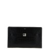 Crocodile-print leather Crossbody bag