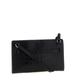 Crocodile-print leather Crossbody bag