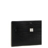 Crocodile-print leather Crossbody bag