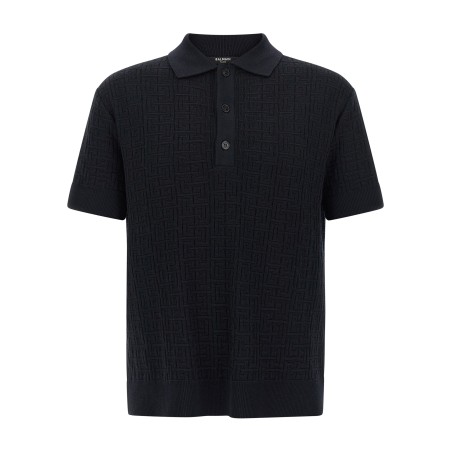 'Monogram' knit polo shirt