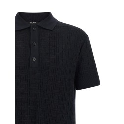'Monogram' knit polo shirt